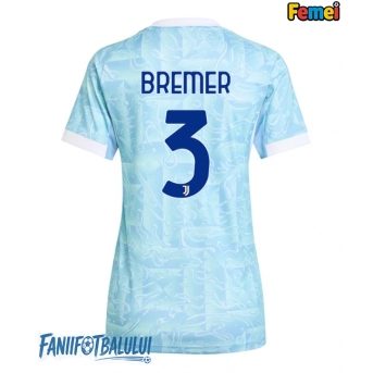 Juventus Gleison Bremer #3 Tricou Fotbal Replică 2025-26 Femei Deplasare